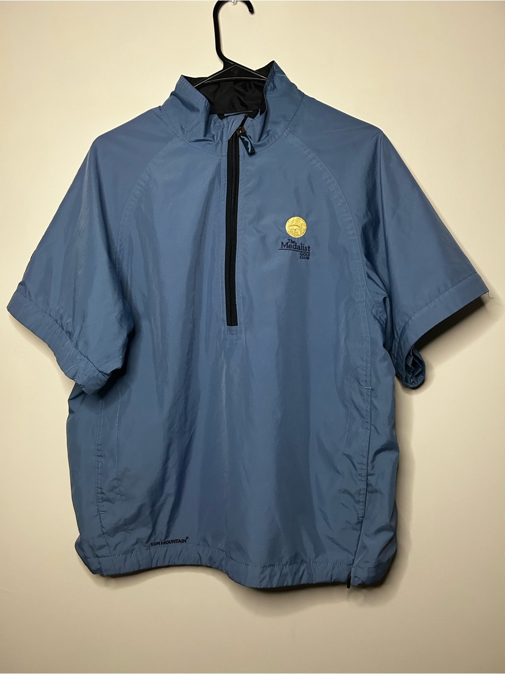 Sun Mountain Medalist Golf Club Hobe Sound Quarter Zip Windbreaker Jacket Blue M - Picture 9 of 13